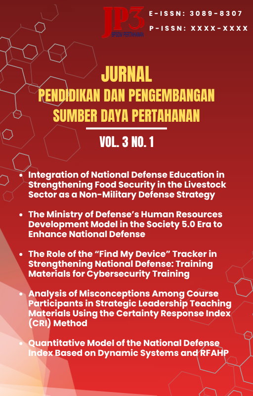 					View Vol. 3 No. 1 (2026): Journal of Defense Education and Resource Development
				